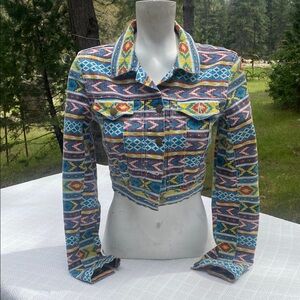 Vintage Lightweight Denim Cropped Western Jacket🌻💛🐴Excellent